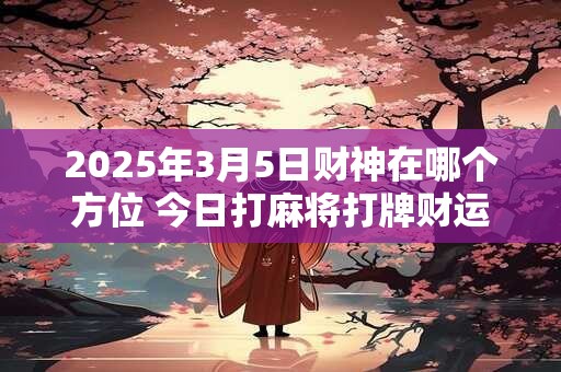 2025年3月5日财神在哪个方位 今日打麻将打牌财运方位