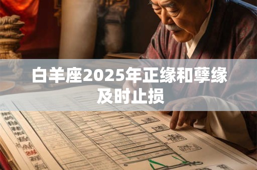 白羊座2025年正缘和孽缘 及时止损