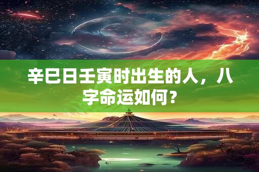 辛巳日壬寅时出生的人，八字命运如何？