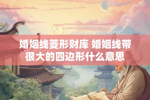 婚姻线菱形财库 婚姻线带很大的四边形什么意思