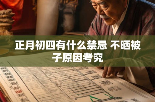 正月初四有什么禁忌 不晒被子原因考究