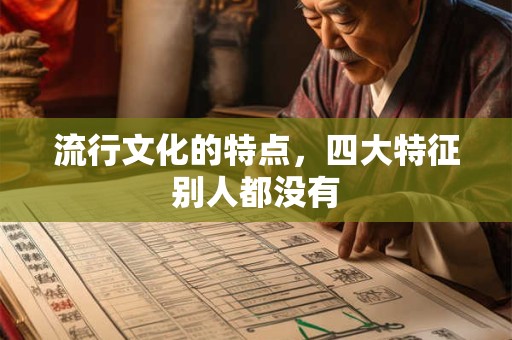 流行文化的特点，四大特征别人都没有