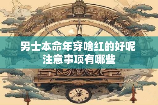 男士本命年穿啥红的好呢 注意事项有哪些