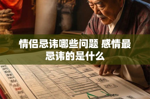 情侣忌讳哪些问题 感情最忌讳的是什么