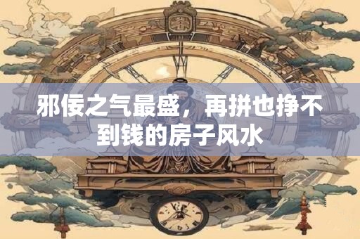 邪佞之气最盛，再拼也挣不到钱的房子风水