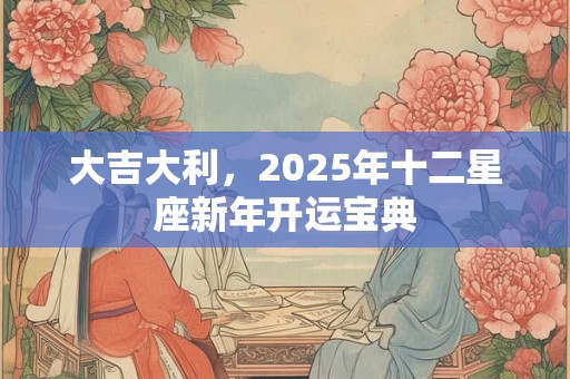 大吉大利，2025年十二星座新年开运宝典