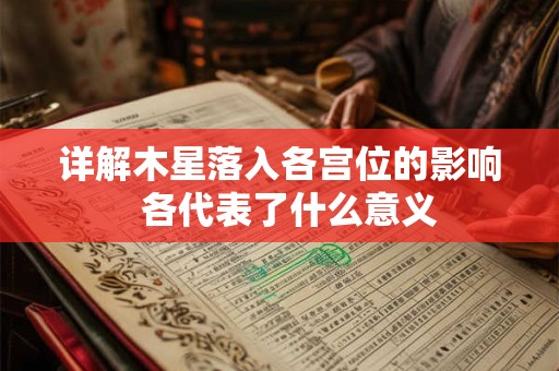 详解木星落入各宫位的影响  各代表了什么意义
