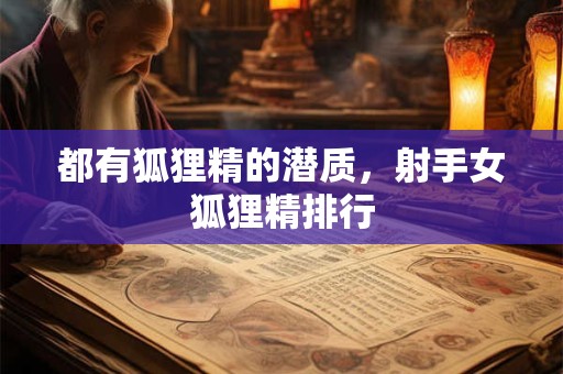 都有狐狸精的潜质，射手女狐狸精排行