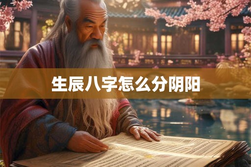生辰八字怎么分阴阳