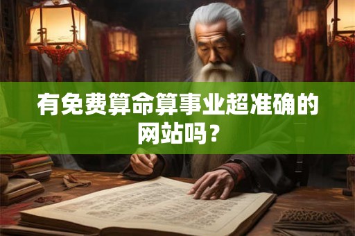 有免费算命算事业超准确的网站吗？