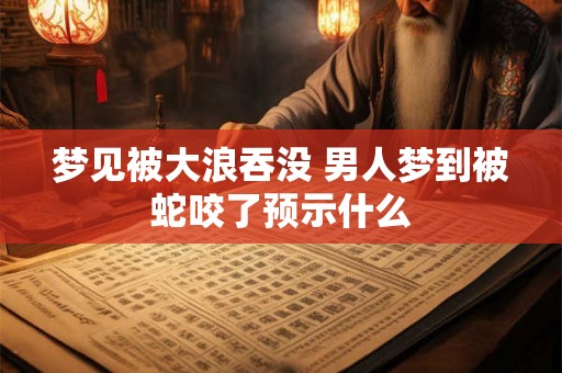 梦见被大浪吞没 男人梦到被蛇咬了预示什么