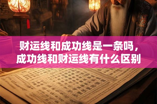 财运线和成功线是一条吗，成功线和财运线有什么区别