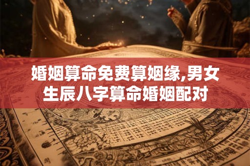 婚姻算命免费算姻缘,男女生辰八字算命婚姻配对