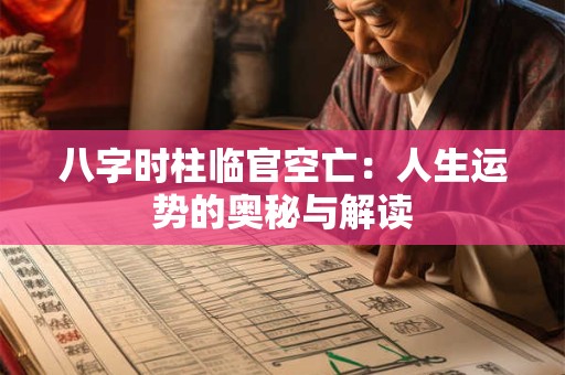 八字时柱临官空亡：人生运势的奥秘与解读