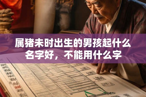 属猪未时出生的男孩起什么名字好，不能用什么字