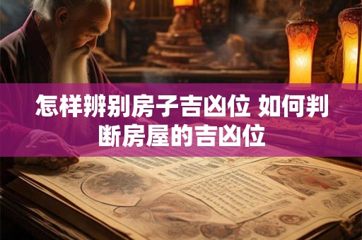 怎样辨别房子吉凶位 如何判断房屋的吉凶位