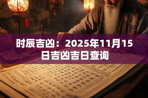 时辰吉凶：2025年11月15日吉凶吉日查询