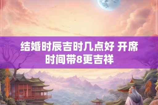 结婚时辰吉时几点好 开席时间带8更吉祥