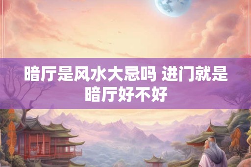 暗厅是风水大忌吗 进门就是暗厅好不好