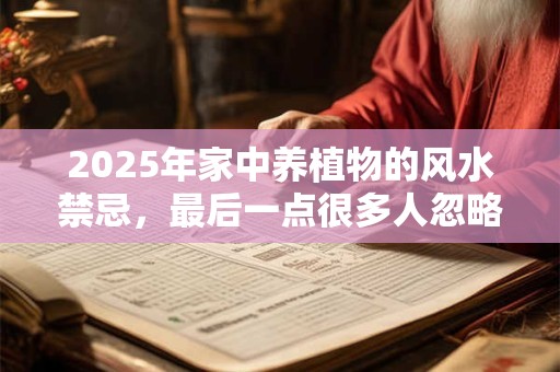 2025年家中养植物的风水禁忌，最后一点很多人忽略了