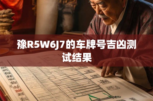 豫R5W6J7的车牌号吉凶测试结果