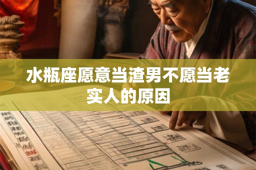 水瓶座愿意当渣男不愿当老实人的原因