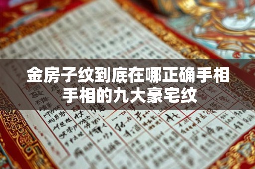 金房子纹到底在哪正确手相 手相的九大豪宅纹