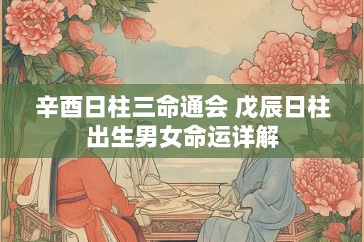 辛酉日柱三命通会 戊辰日柱出生男女命运详解