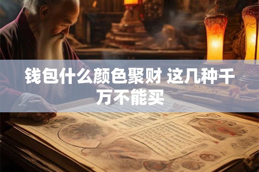 钱包什么颜色聚财 这几种千万不能买