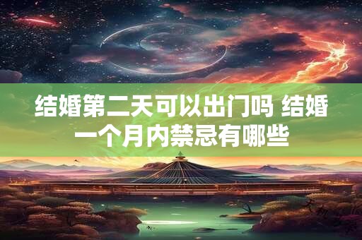 结婚第二天可以出门吗 结婚一个月内禁忌有哪些