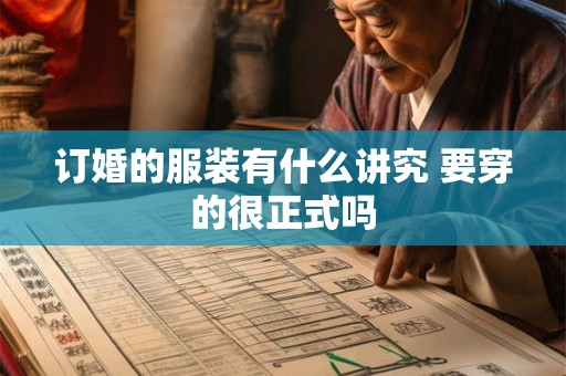 订婚的服装有什么讲究 要穿的很正式吗