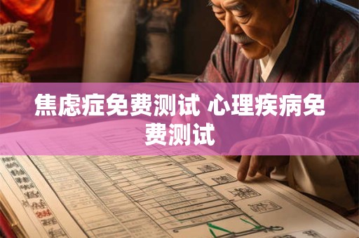 焦虑症免费测试 心理疾病免费测试