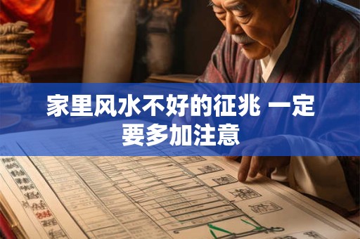 家里风水不好的征兆 一定要多加注意