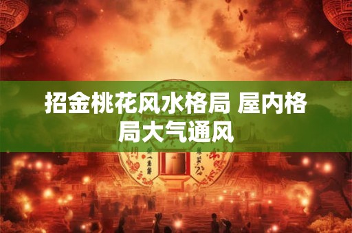 招金桃花风水格局 屋内格局大气通风