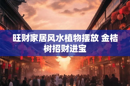 旺财家居风水植物摆放 金桔树招财进宝
