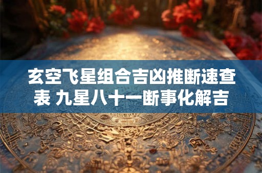玄空飞星组合吉凶推断速查表 九星八十一断事化解吉凶