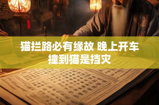 猫拦路必有缘故 晚上开车撞到猫是挡灾