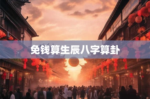 免钱算生辰八字算卦
