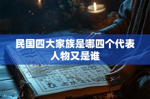 民国四大家族是哪四个代表人物又是谁