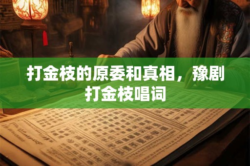 打金枝的原委和真相，豫剧打金枝唱词