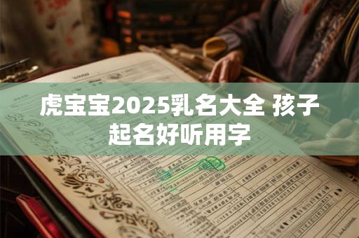 虎宝宝2025乳名大全 孩子起名好听用字