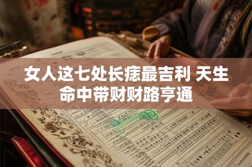 女人这七处长痣最吉利 天生命中带财财路亨通