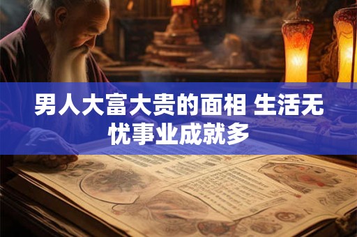 男人大富大贵的面相 生活无忧事业成就多