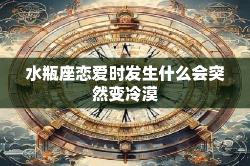 水瓶座恋爱时发生什么会突然变冷漠