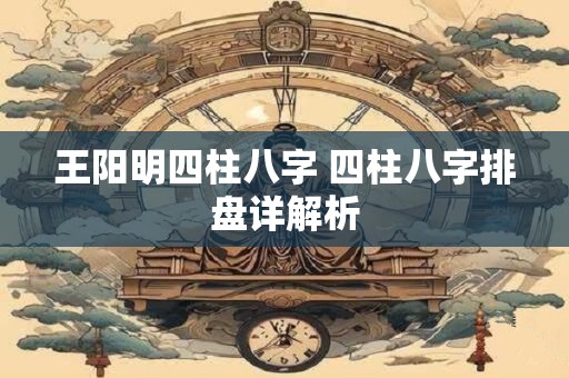 王阳明四柱八字 四柱八字排盘详解析