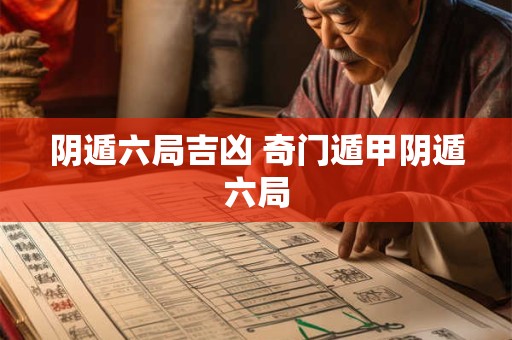 阴遁六局吉凶 奇门遁甲阴遁六局