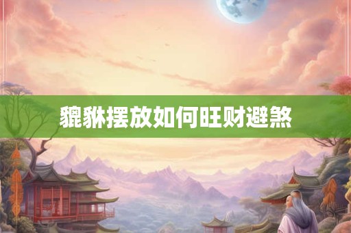 貔貅摆放如何旺财避煞