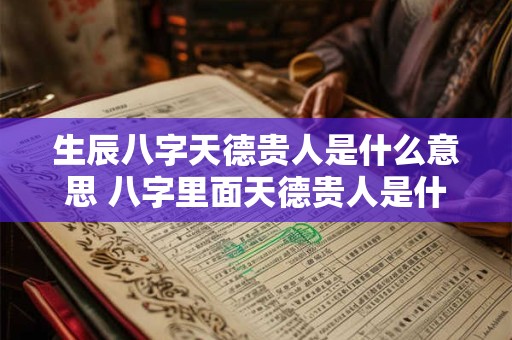 生辰八字天德贵人是什么意思 八字里面天德贵人是什么意思