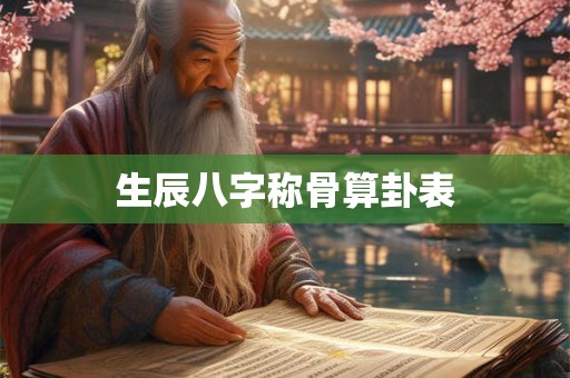 生辰八字称骨算卦表