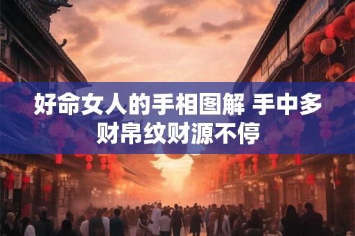 好命女人的手相图解 手中多财帛纹财源不停